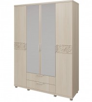 Ирис Шкаф для одежды 4х дверный с ящиками 06