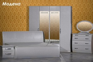 Спальный гарнитур "Модена-Белый шелк"