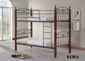 Кровать двухъярусная кованая Кора