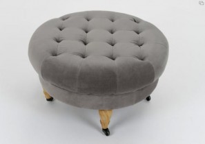 ��� POUF ROND CAPITTONNE GRS CL