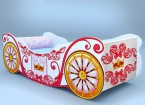 Детская кроватка-карета Корона (белая)