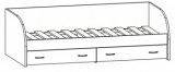 Кровать 9.03, (в/ш/г) 1950х600х990 мм