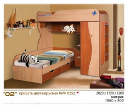 Кровать 2х ярусная 02