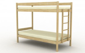Кровать двухъярусная из массива берёзы № 5.1