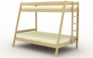 Кровать двухъярусная из массива берёзы № 6.1