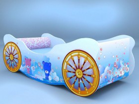 Кровать карета "Мишки"