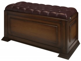 Банкетка сундук на портале большая, итальянский орех + бордо EL4128 v