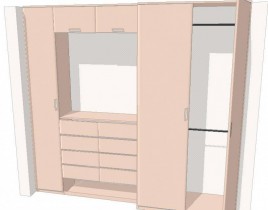Шкаф распашной 2,6*2,5*0,5 м