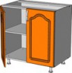 Тумба 60. универсально 1 или 2 двери. Одна полка. Габариты корпуса: 720х600х500, фрезерованный фасад МДФ