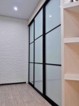 Двери купе "Мария" для шкафа с белым стеклом