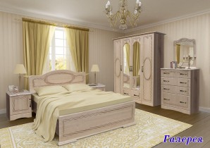 Спальный гарнитур "Галерея", 1.4м